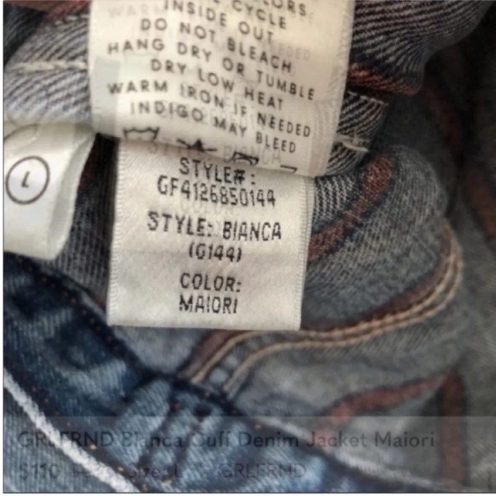 GRLFRND Bianca Cuff Denim Jacket Maiori